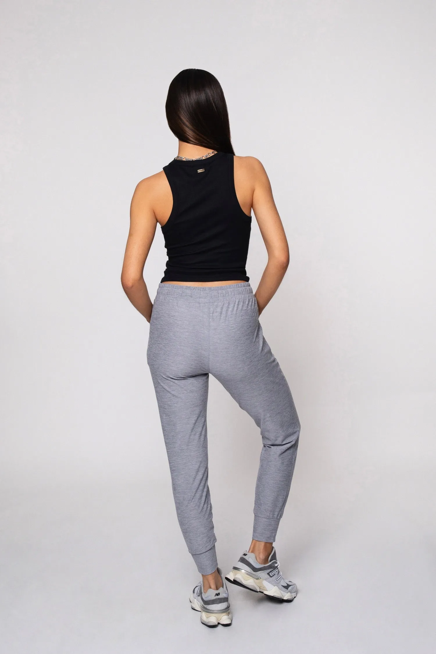 Lounge Jogger en Gris Melange