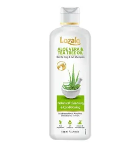 Lozalo Aloe Vera and Tea Tree Oil Conditioning Shampoo for Dogs and Cats