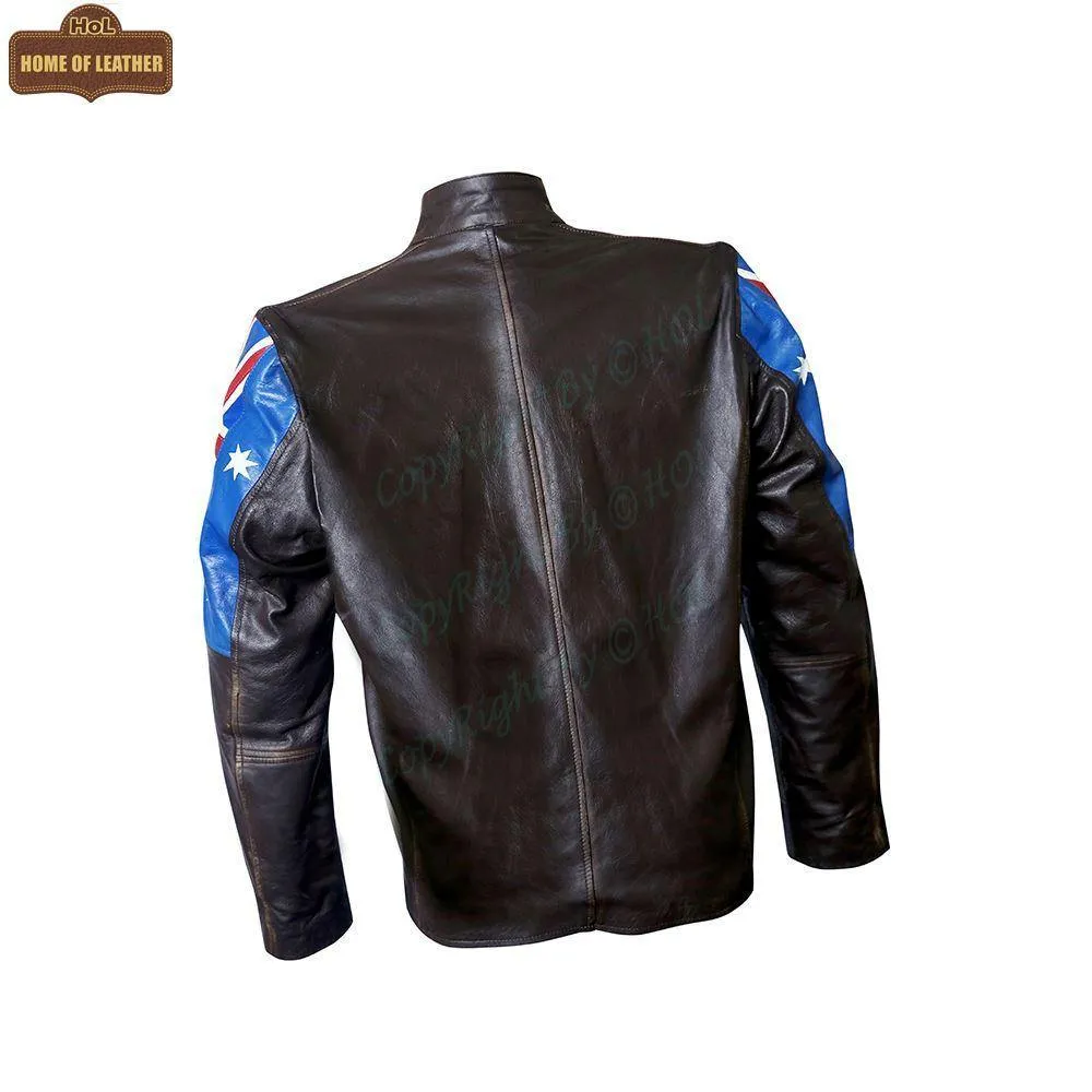 M031 New Australian Flag New Men's Cafe Racer Jacket 2020