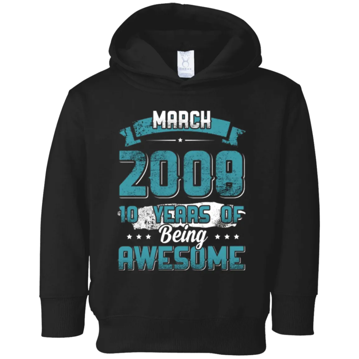March 2008 Birthday 10 Years Of Being Awesome T-Shirt