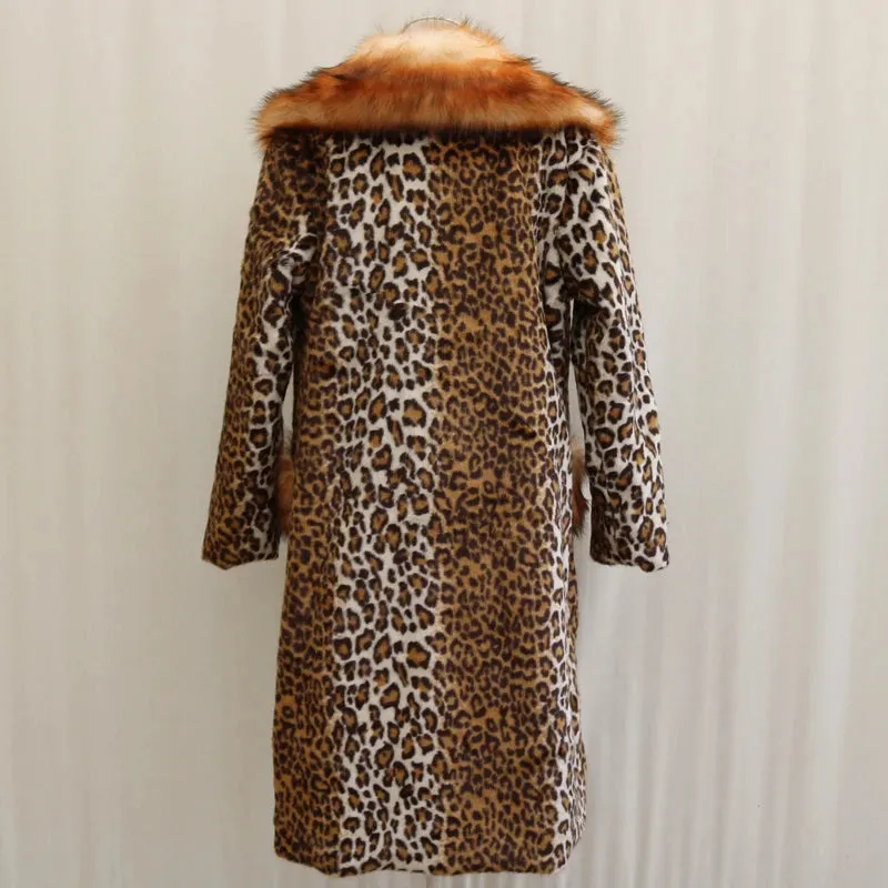Marona Marten Faux Raccoon fur long coat