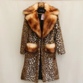 Marona Marten Faux Raccoon fur long coat