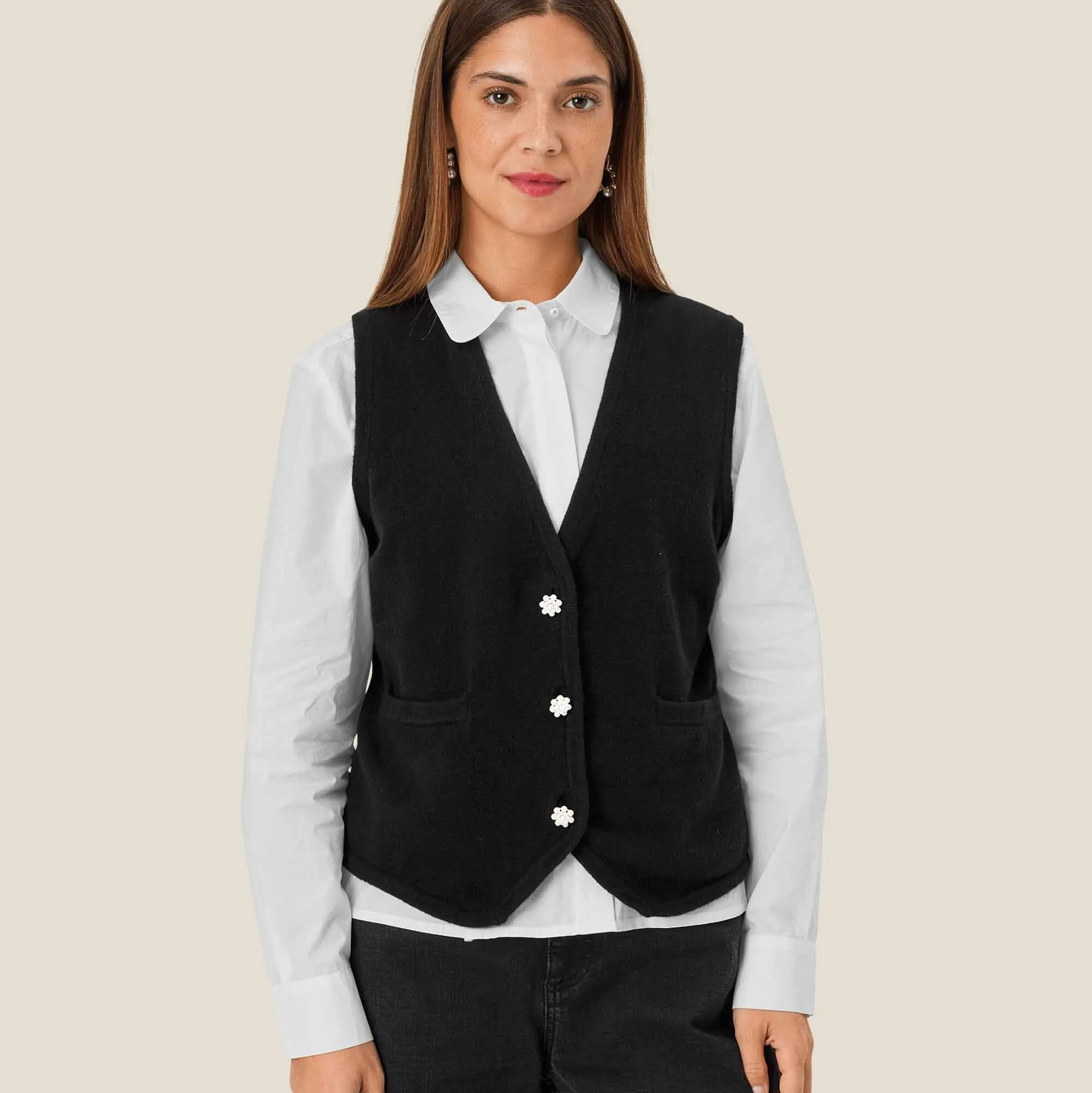 Masai Lyric Knitted Vest In Black