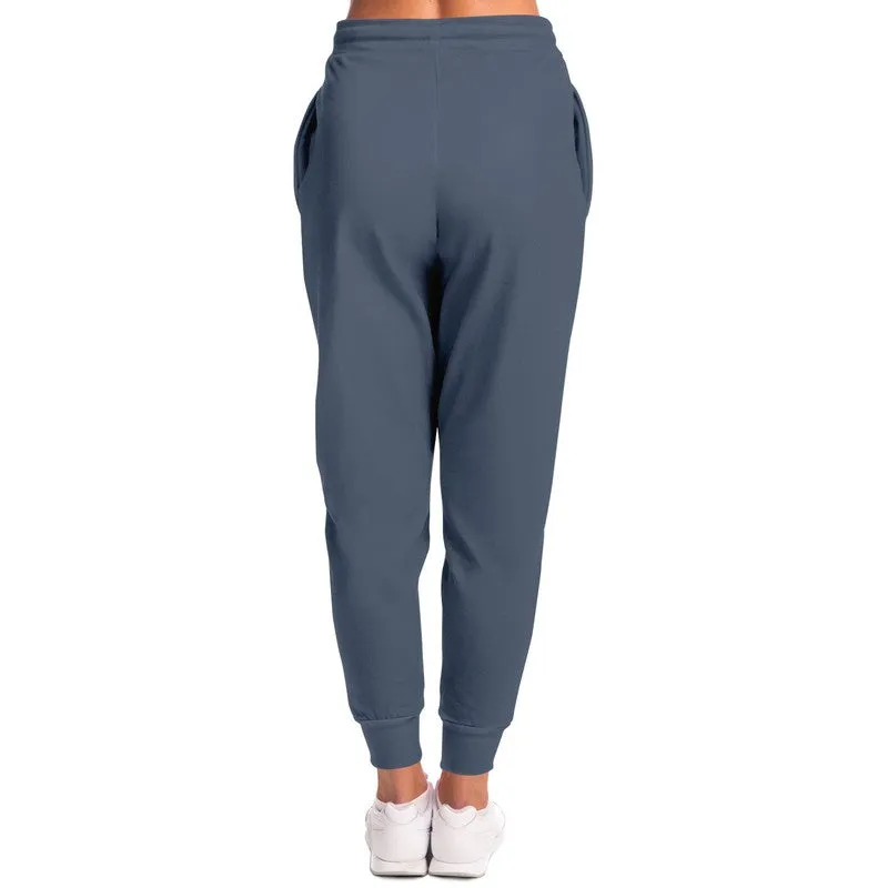 Medium Dark Blue Joggers | Unisex | with PLUS sizes | Medium Dark Pale Pastel Blue | C30M15Y0K60