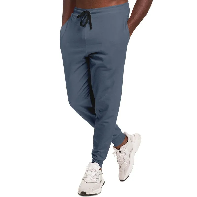 Medium Dark Blue Joggers | Unisex | with PLUS sizes | Medium Dark Pale Pastel Blue | C30M15Y0K60