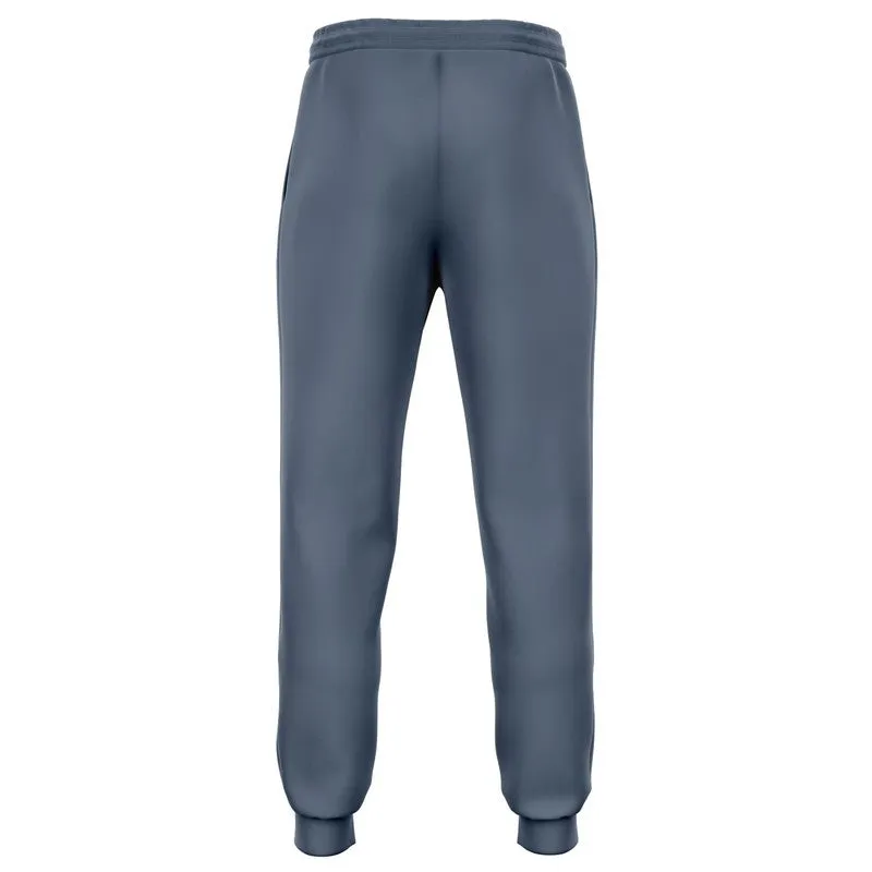 Medium Dark Blue Joggers | Unisex | with PLUS sizes | Medium Dark Pale Pastel Blue | C30M15Y0K60