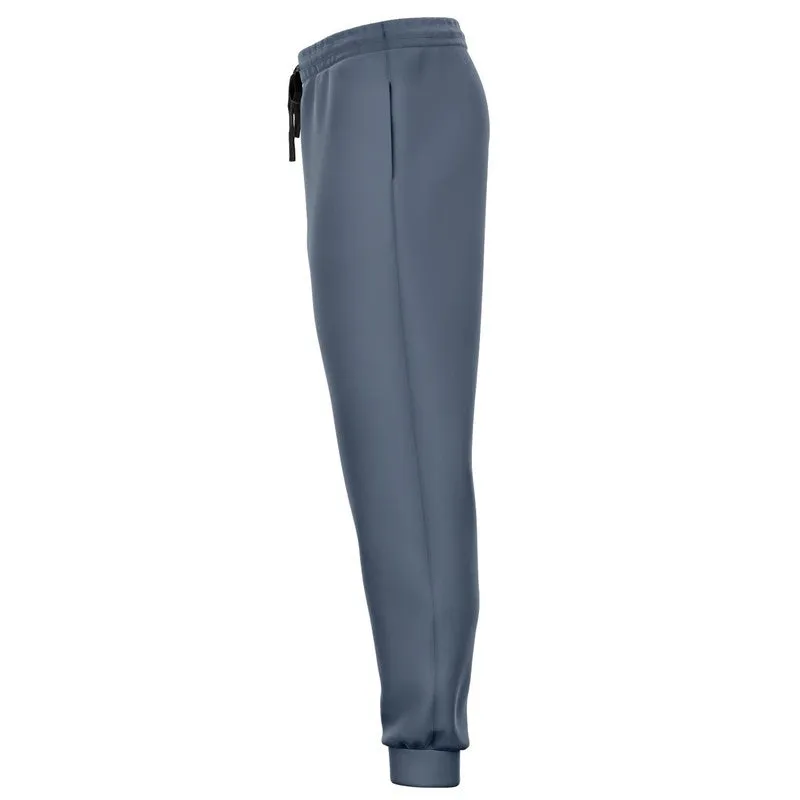 Medium Dark Blue Joggers | Unisex | with PLUS sizes | Medium Dark Pale Pastel Blue | C30M15Y0K60