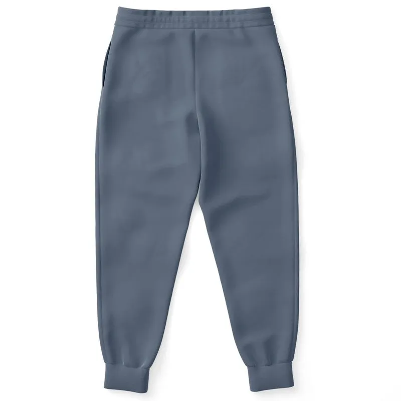 Medium Dark Blue Joggers | Unisex | with PLUS sizes | Medium Dark Pale Pastel Blue | C30M15Y0K60