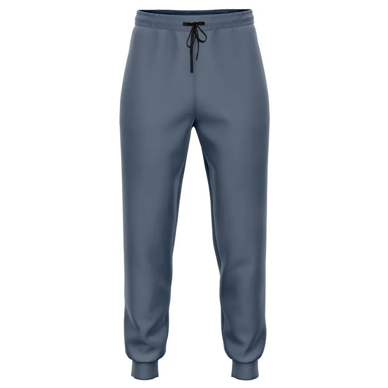 Medium Dark Blue Joggers | Unisex | with PLUS sizes | Medium Dark Pale Pastel Blue | C30M15Y0K60