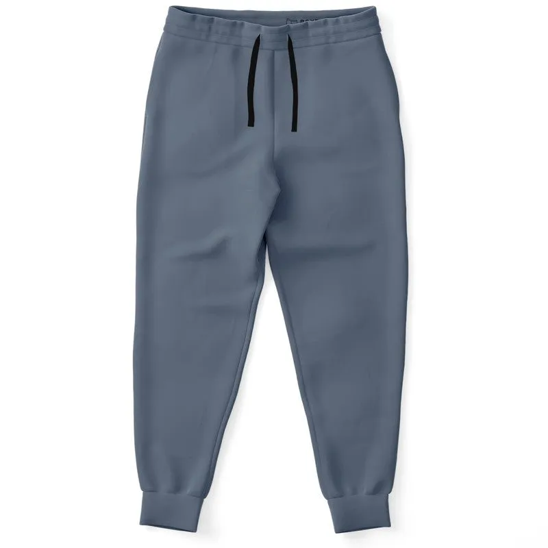 Medium Dark Blue Joggers | Unisex | with PLUS sizes | Medium Dark Pale Pastel Blue | C30M15Y0K60
