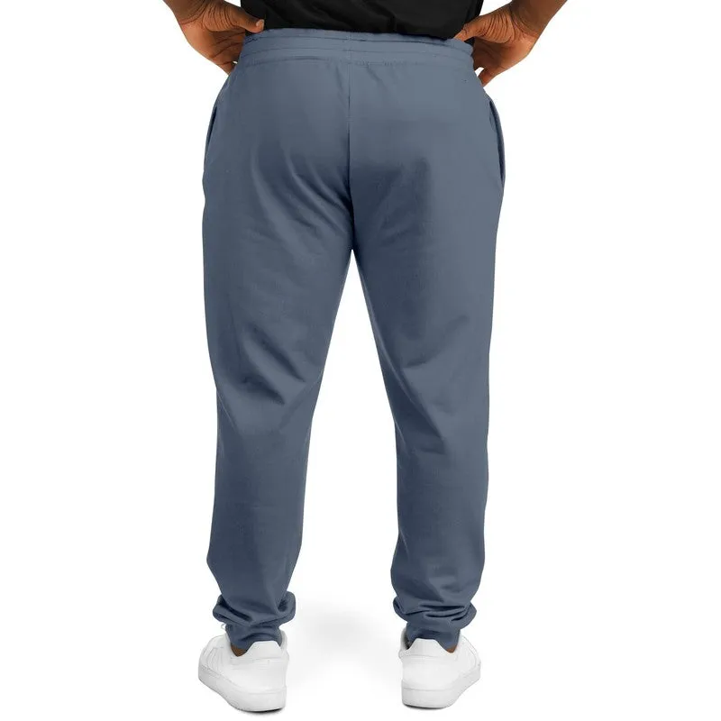 Medium Dark Blue Joggers | Unisex | with PLUS sizes | Medium Dark Pale Pastel Blue | C30M15Y0K60