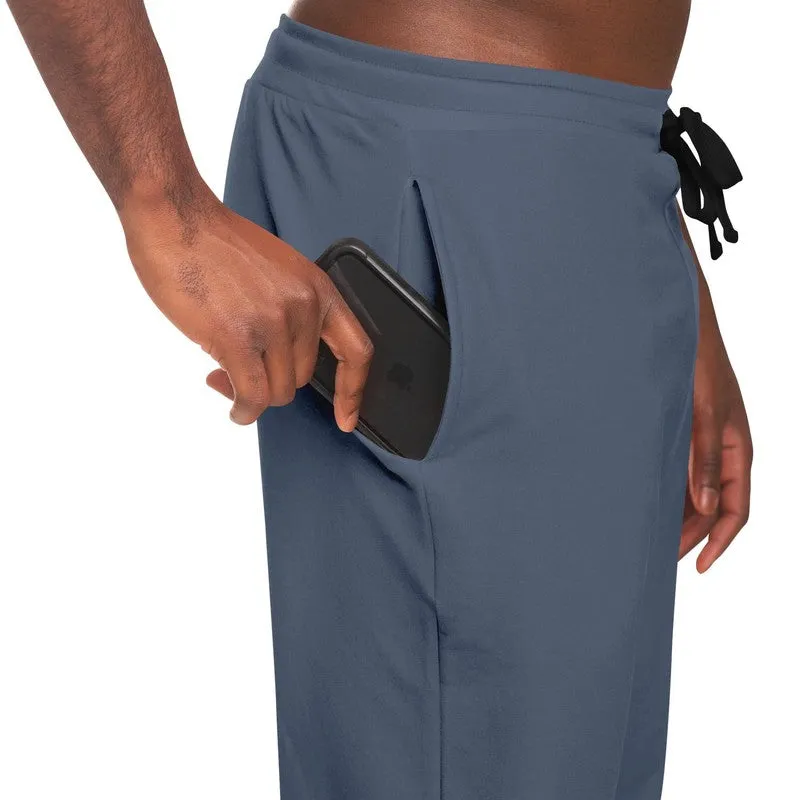 Medium Dark Blue Joggers | Unisex | with PLUS sizes | Medium Dark Pale Pastel Blue | C30M15Y0K60