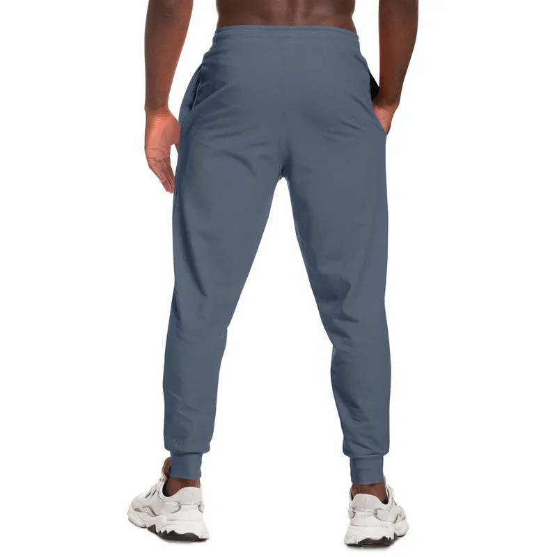 Medium Dark Blue Joggers | Unisex | with PLUS sizes | Medium Dark Pale Pastel Blue | C30M15Y0K60