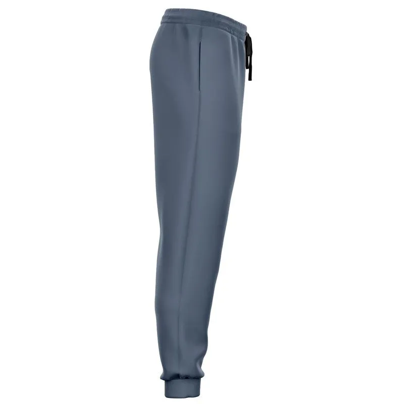 Medium Dark Blue Joggers | Unisex | with PLUS sizes | Medium Dark Pale Pastel Blue | C30M15Y0K60