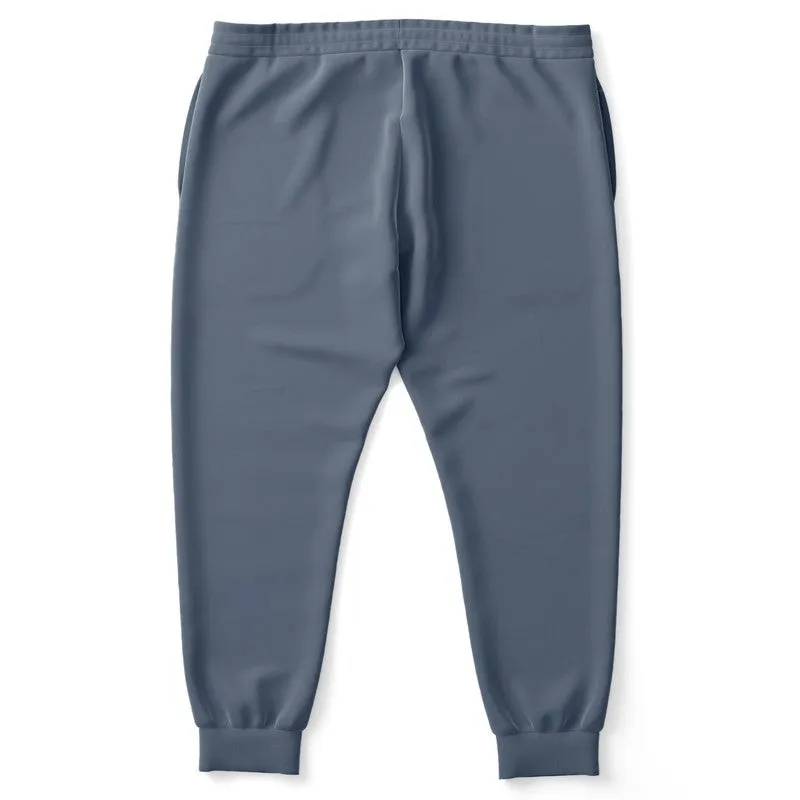 Medium Dark Blue Joggers | Unisex | with PLUS sizes | Medium Dark Pale Pastel Blue | C30M15Y0K60