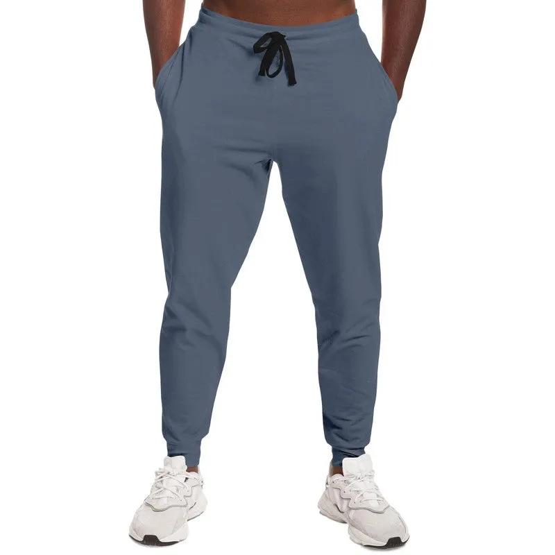 Medium Dark Blue Joggers | Unisex | with PLUS sizes | Medium Dark Pale Pastel Blue | C30M15Y0K60