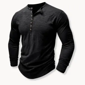 Men's Cotton Henley Shirt