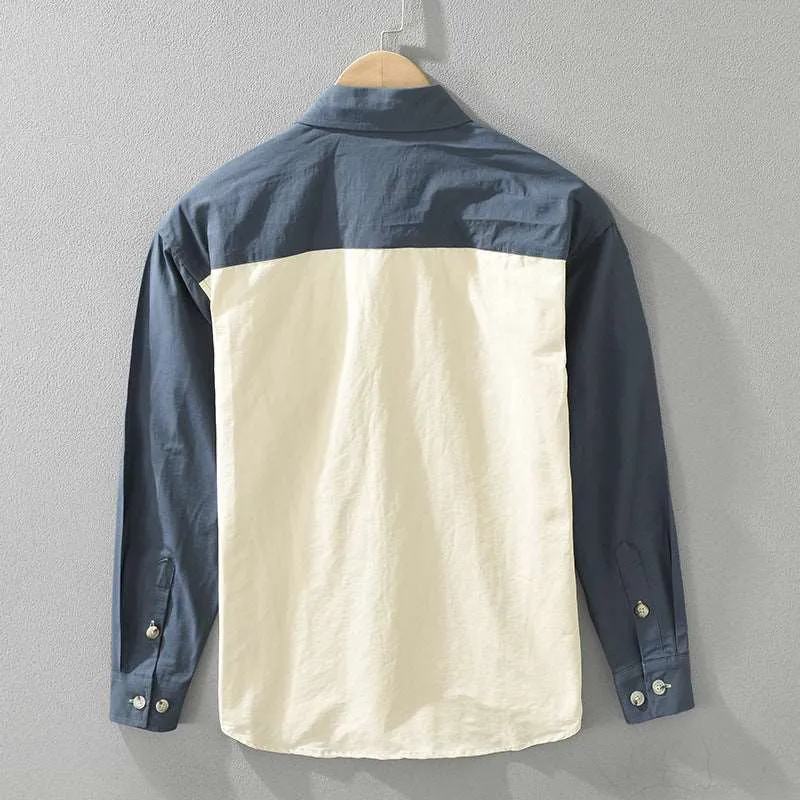 Men's Retro Stripes Long-sleeved Shirt