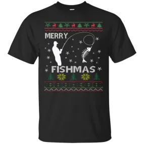 Merry Fishmas Ugly Christmas Men T-Shirt