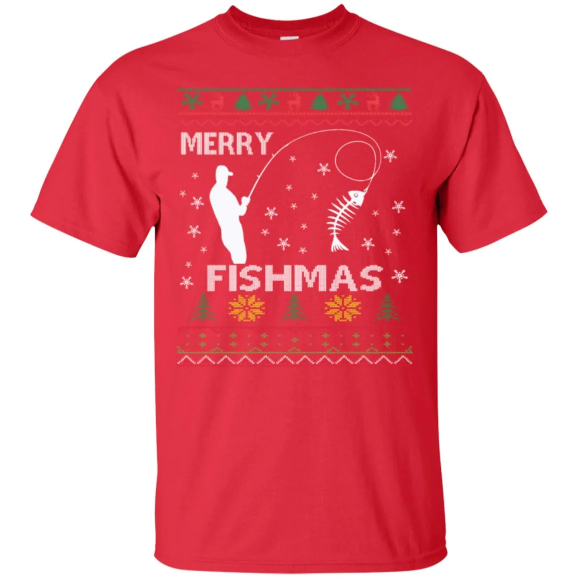 Merry Fishmas Ugly Christmas Men T-Shirt