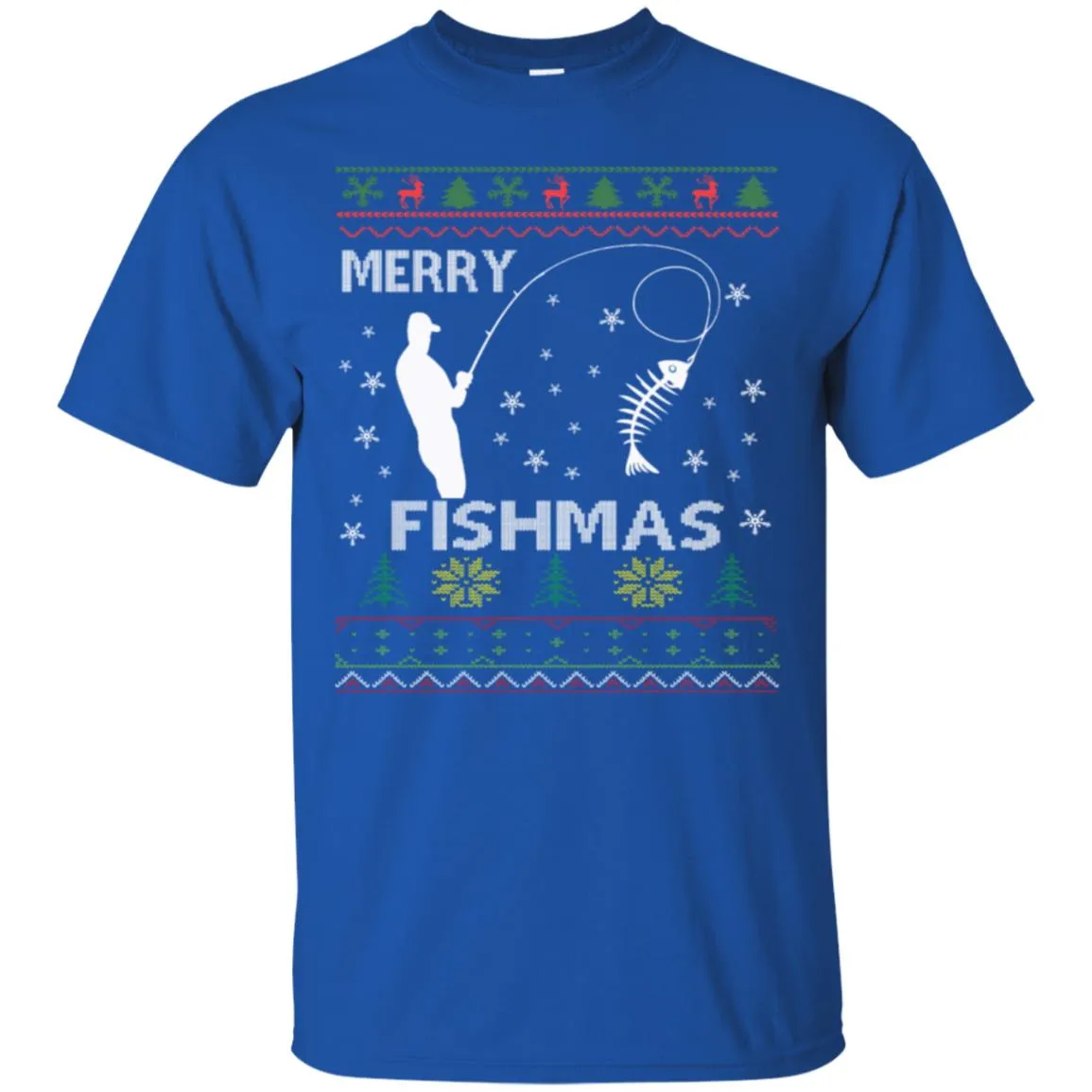 Merry Fishmas Ugly Christmas Men T-Shirt