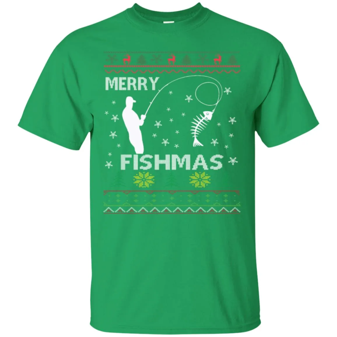 Merry Fishmas Ugly Christmas Men T-Shirt