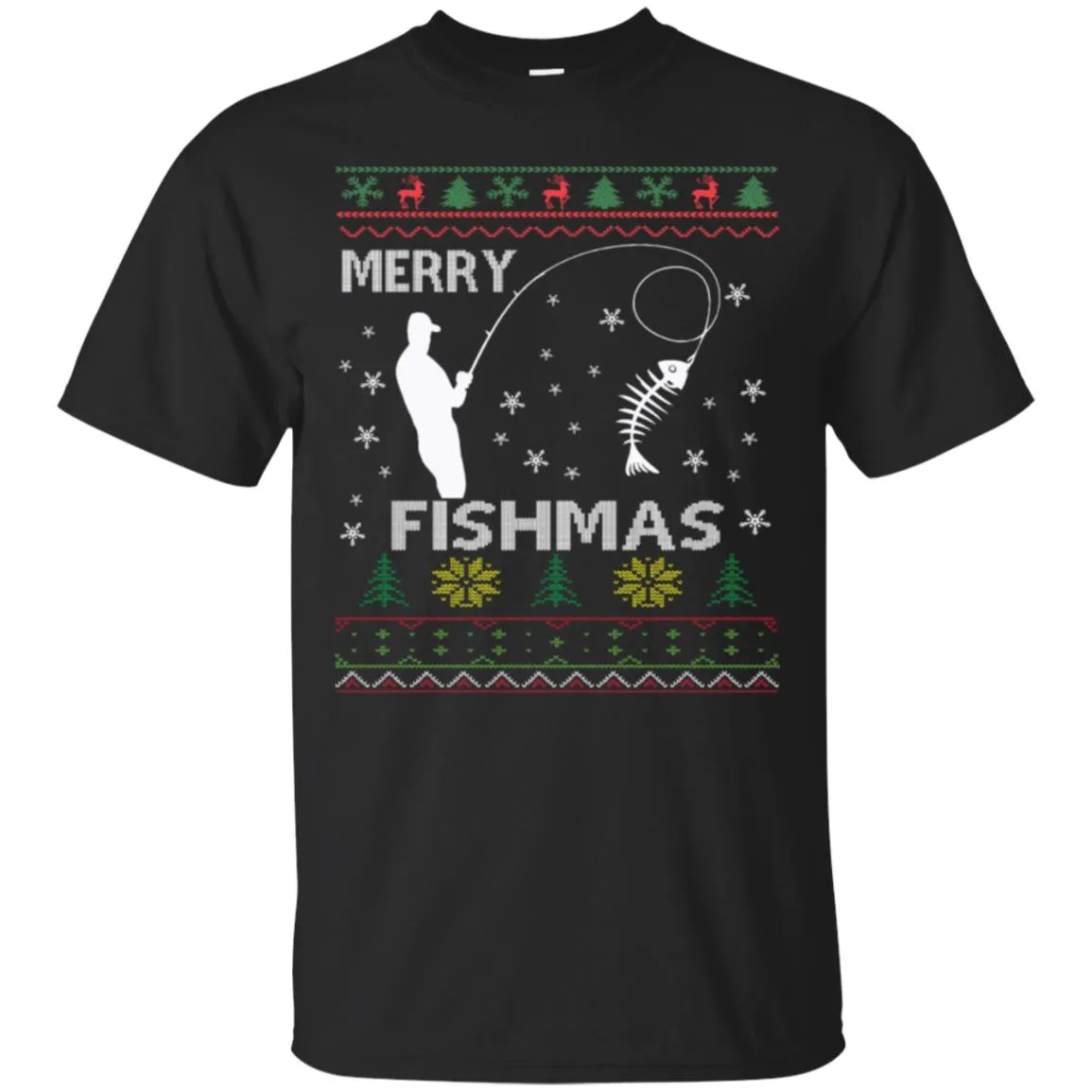 Merry Fishmas Ugly Christmas Men T-Shirt