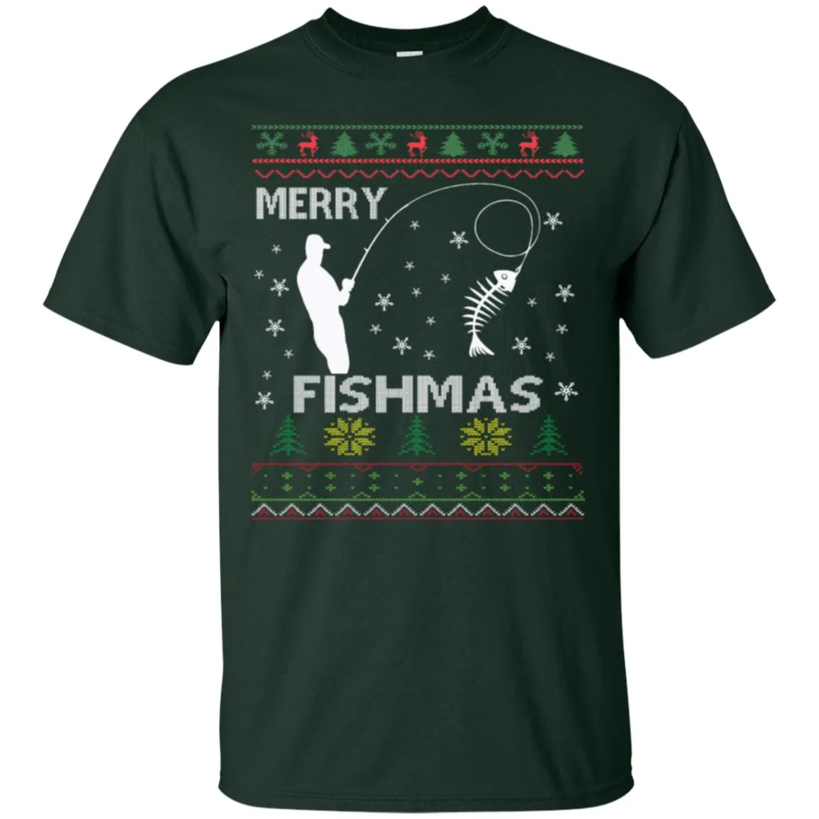 Merry Fishmas Ugly Christmas Men T-Shirt