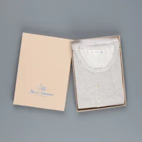 Merz B. Schwanen 206 button facing shirt 1/1 sleeve grey melange