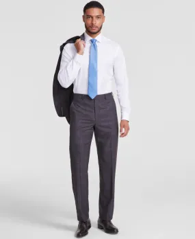 Michael Kors Mens Classic fit Dress Pants 36 / 30 Brown Plaid Stretch