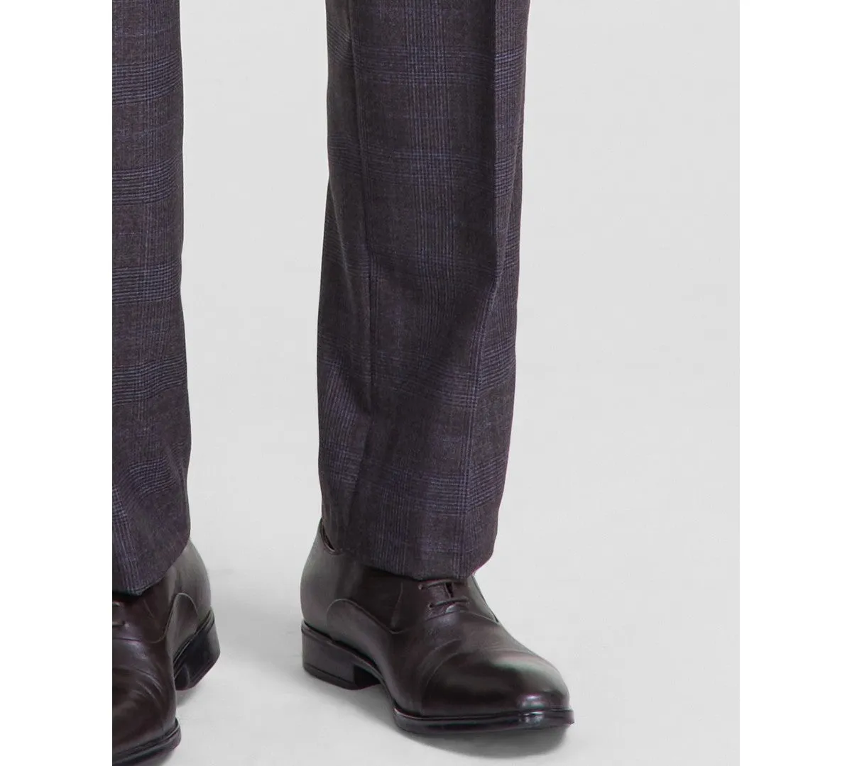 Michael Kors Mens Classic fit Dress Pants 36 / 30 Brown Plaid Stretch