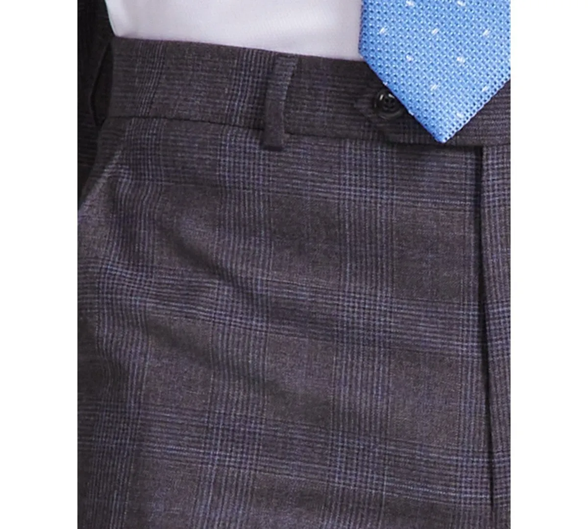 Michael Kors Mens Classic fit Dress Pants 36 / 30 Brown Plaid Stretch