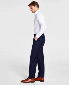 Michael Kors Mens Regular fit Dress Pants 36 / 30 Blue Solid Stretch
