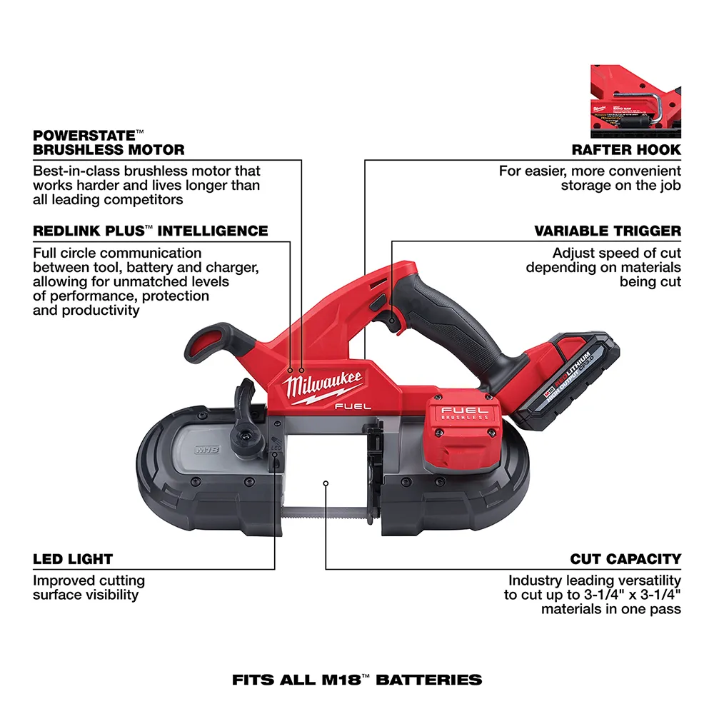 Milwaukee M18 Fuel Compact Band Saw Kit