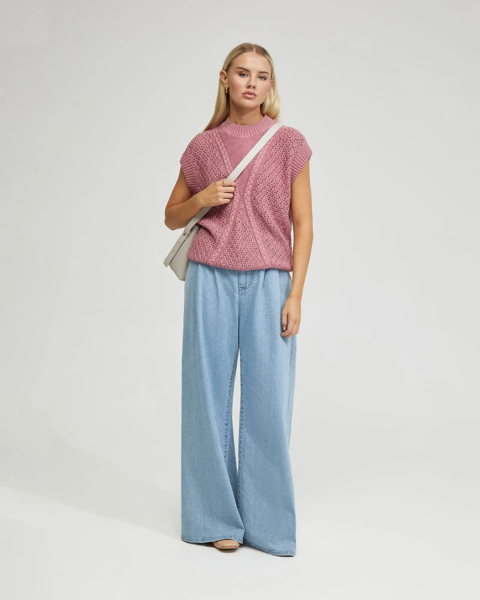 Monica Cable Knit Vest