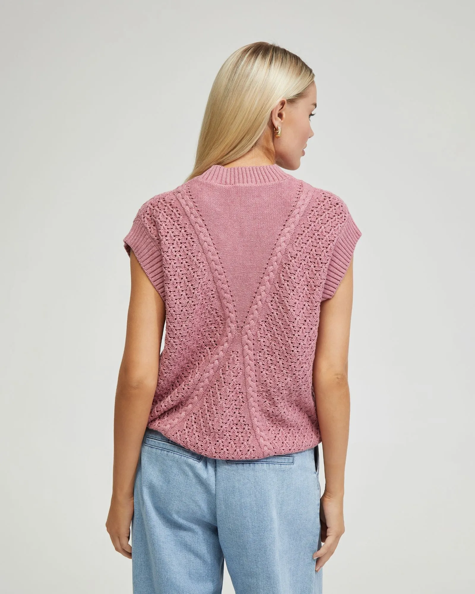 Monica Cable Knit Vest
