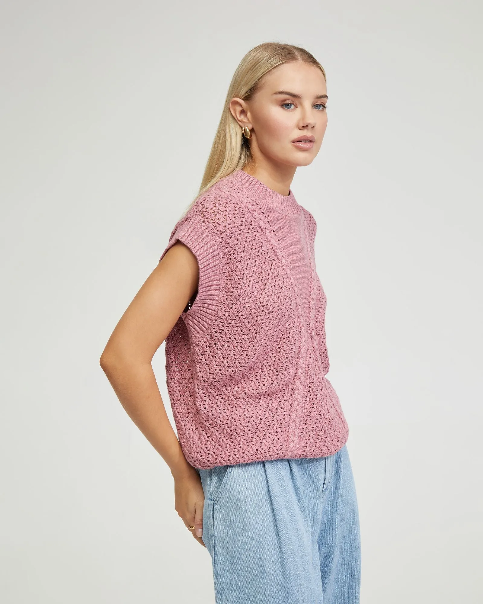 Monica Cable Knit Vest