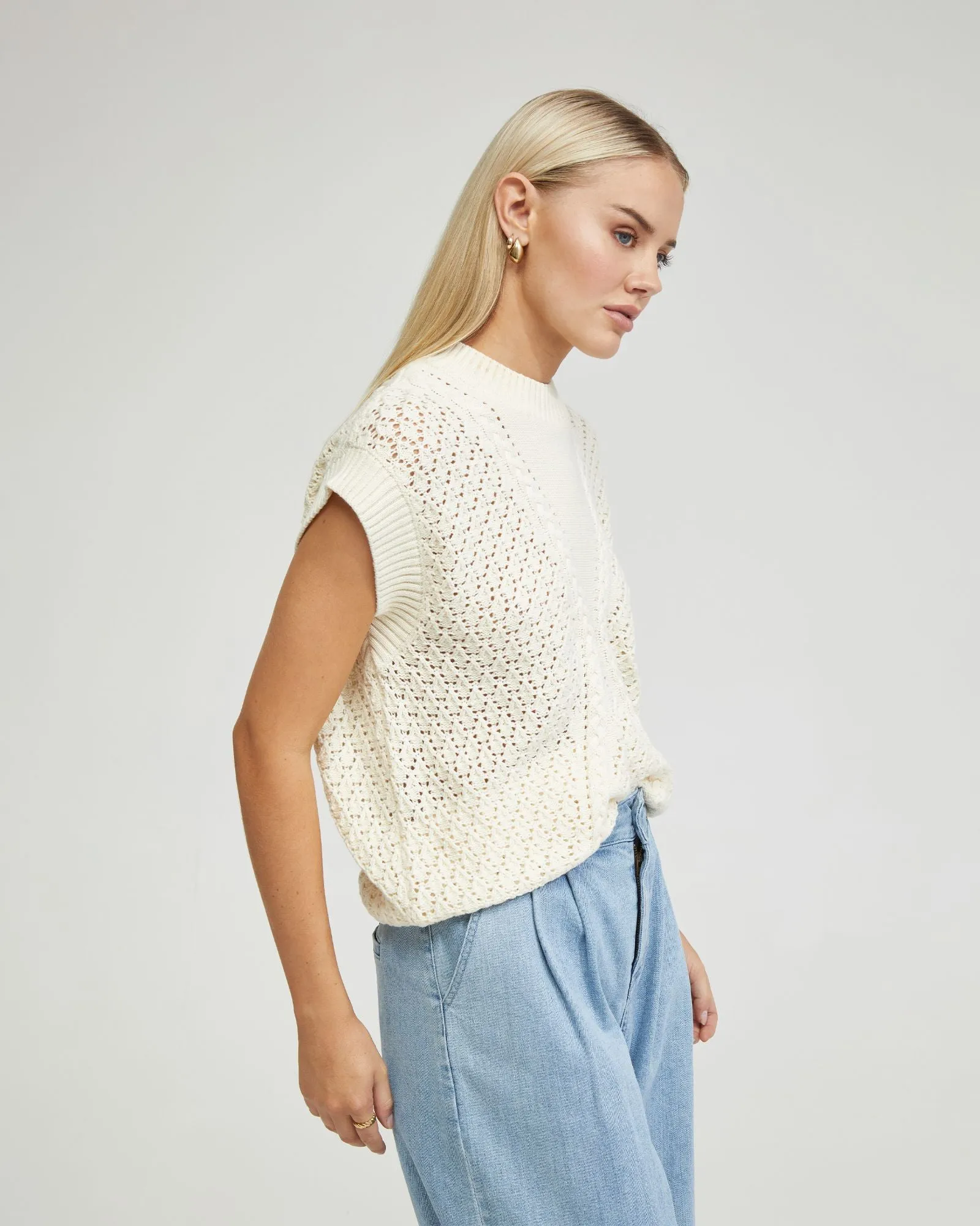 Monica Cable Knit Vest