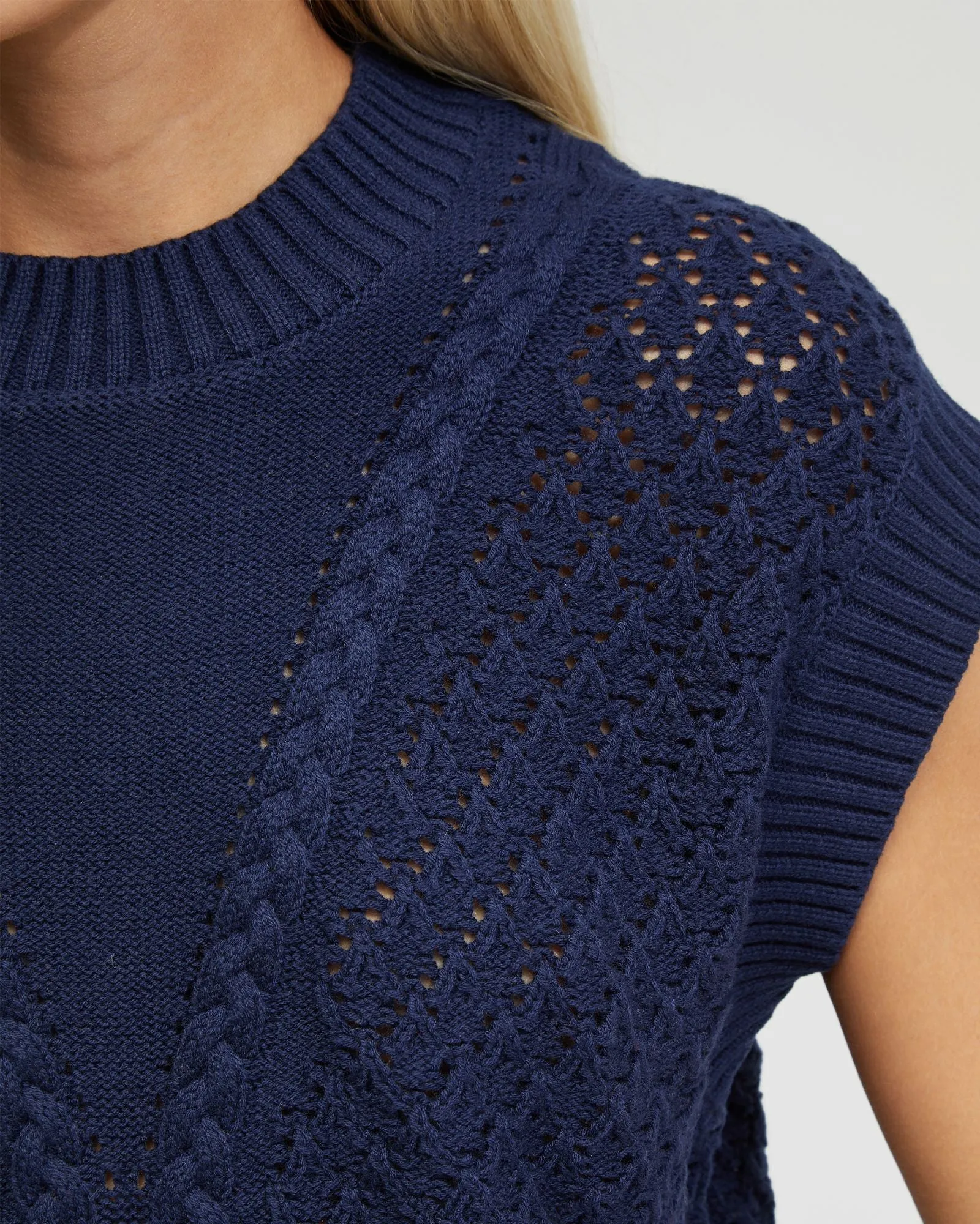 Monica Cable Knit Vest