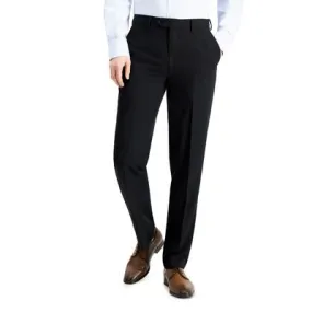 Nautica Mens Modern fit Dress Pants 32 / 32 Black Solid Stretch