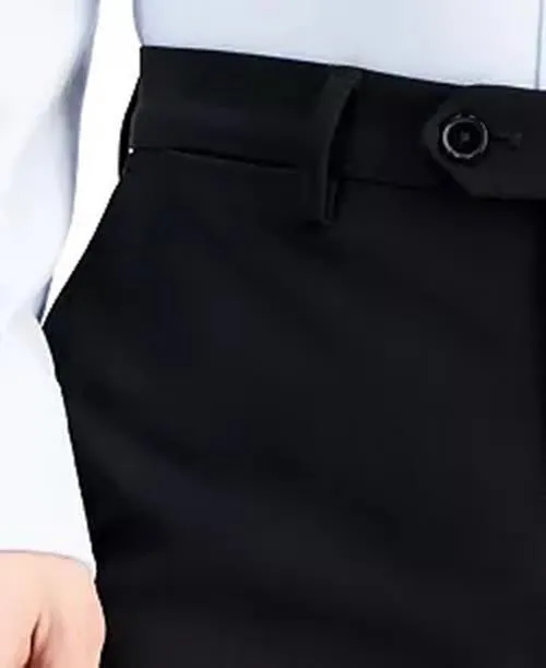 Nautica Mens Modern fit Dress Pants 32 / 32 Black Solid Stretch