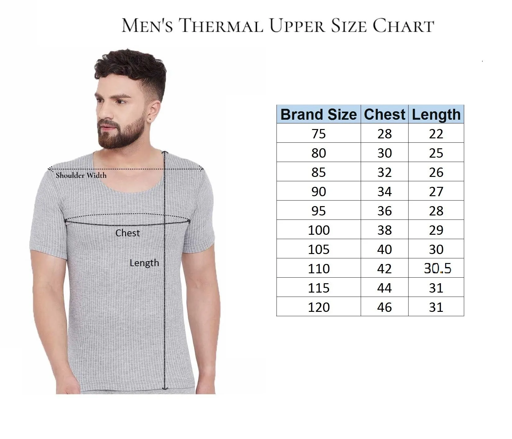 Neva Esancia Round Neck Full Sleeves Warmer/Thermal Upper for Men