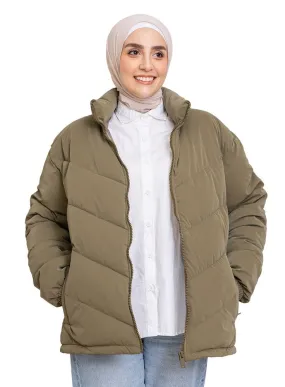 Olive Puffer Jacket 11