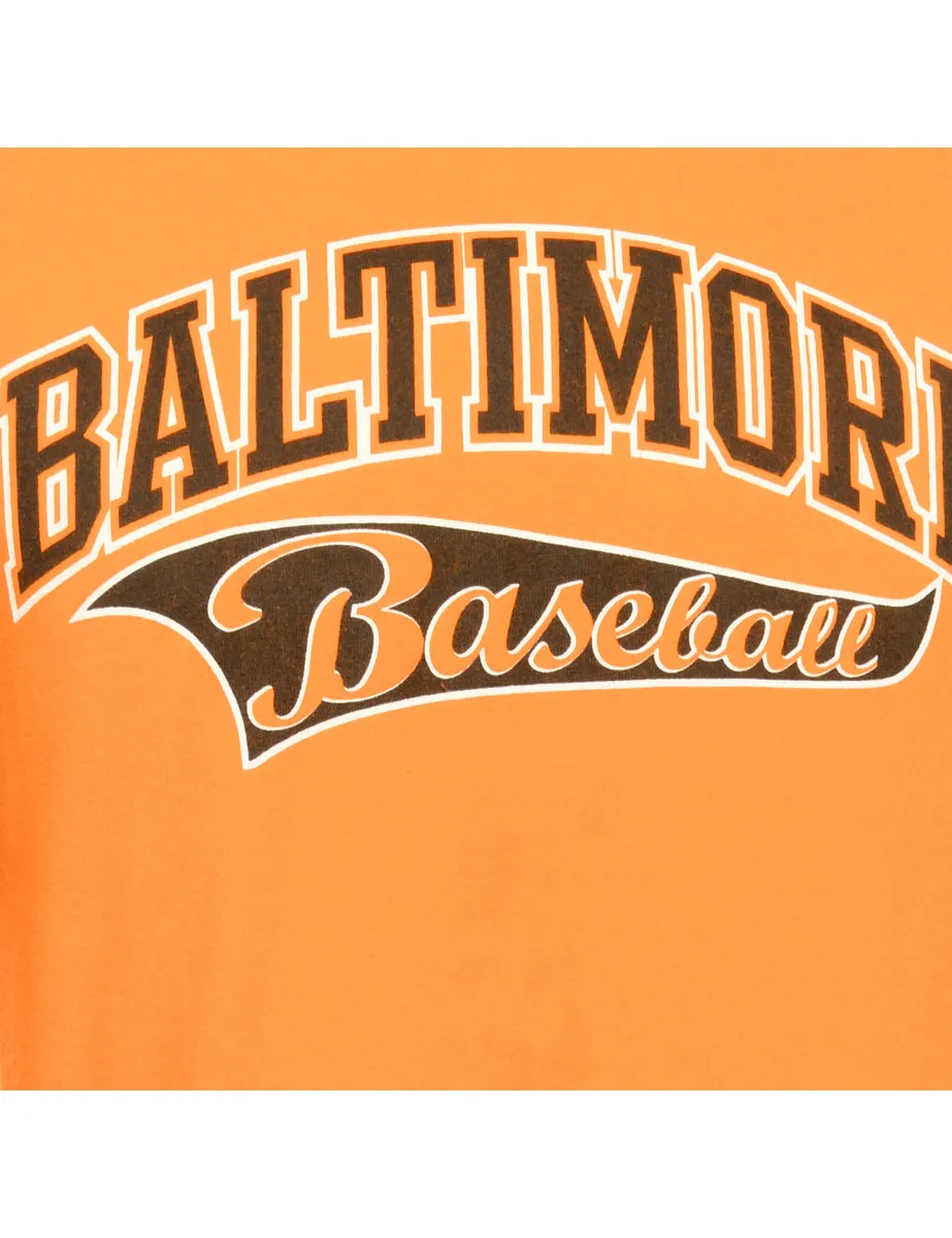 Orange Anvil Printed T-shirt - XL