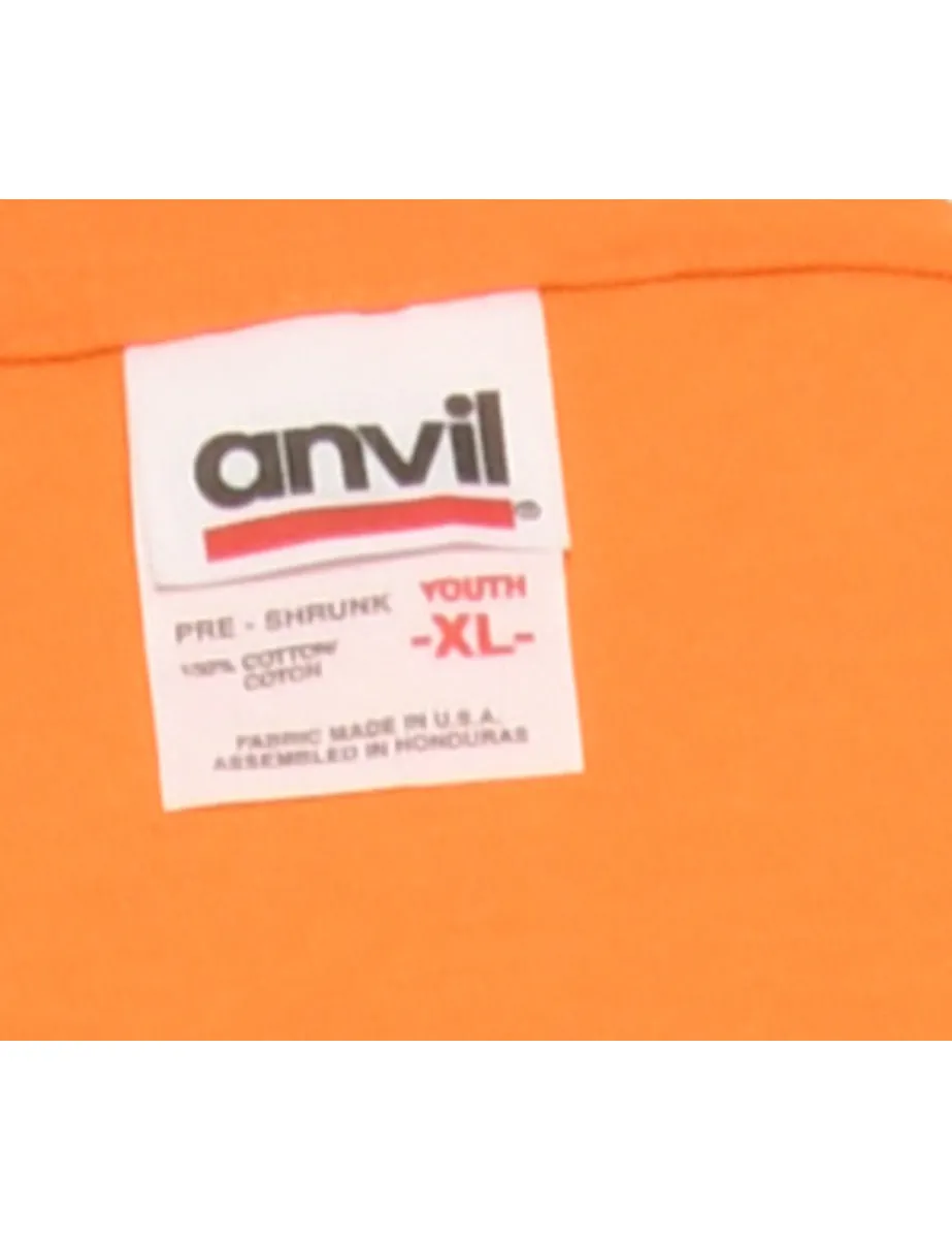 Orange Anvil Printed T-shirt - XL