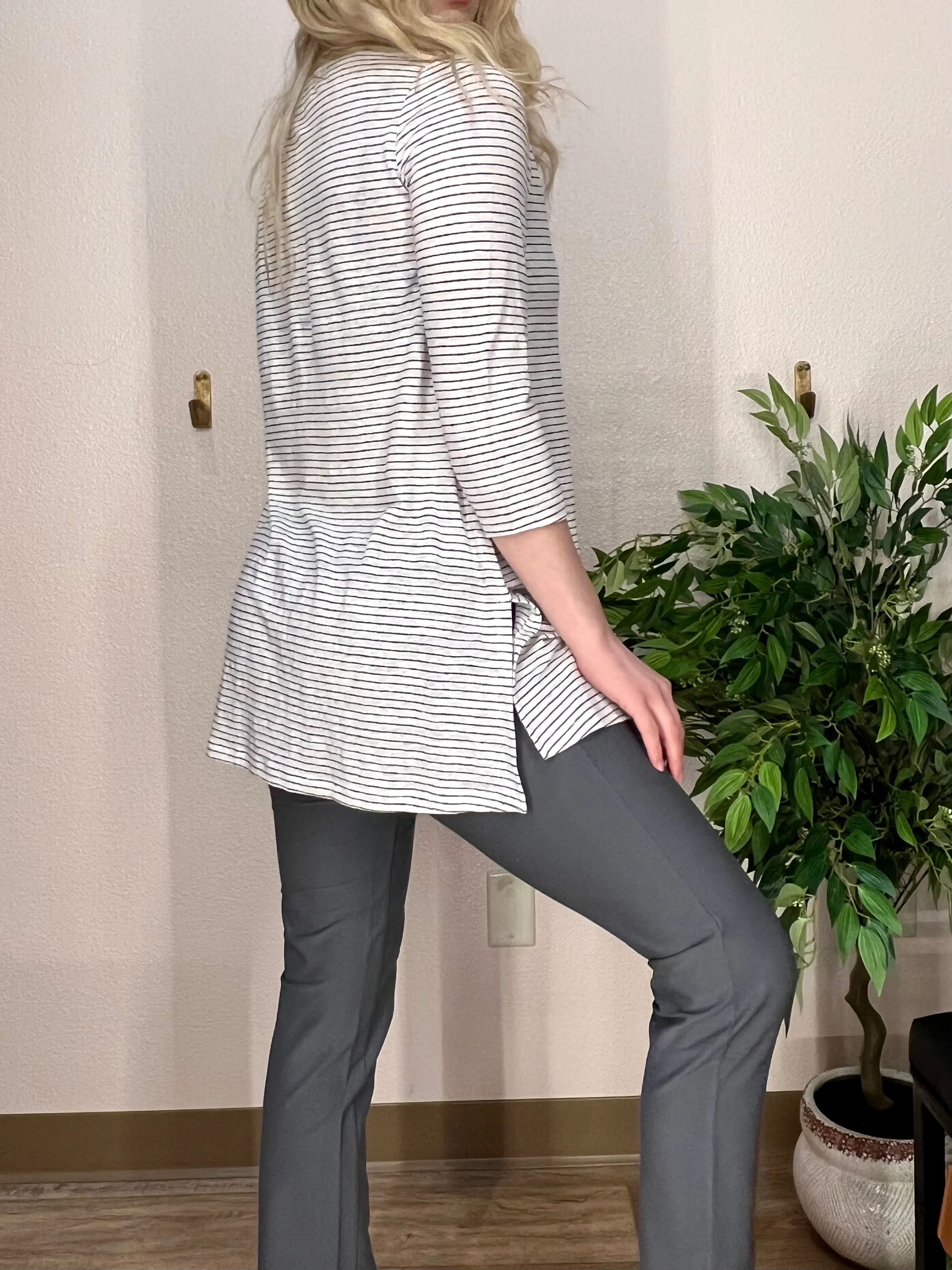 Organic Linen Jersey Stripe Tunic