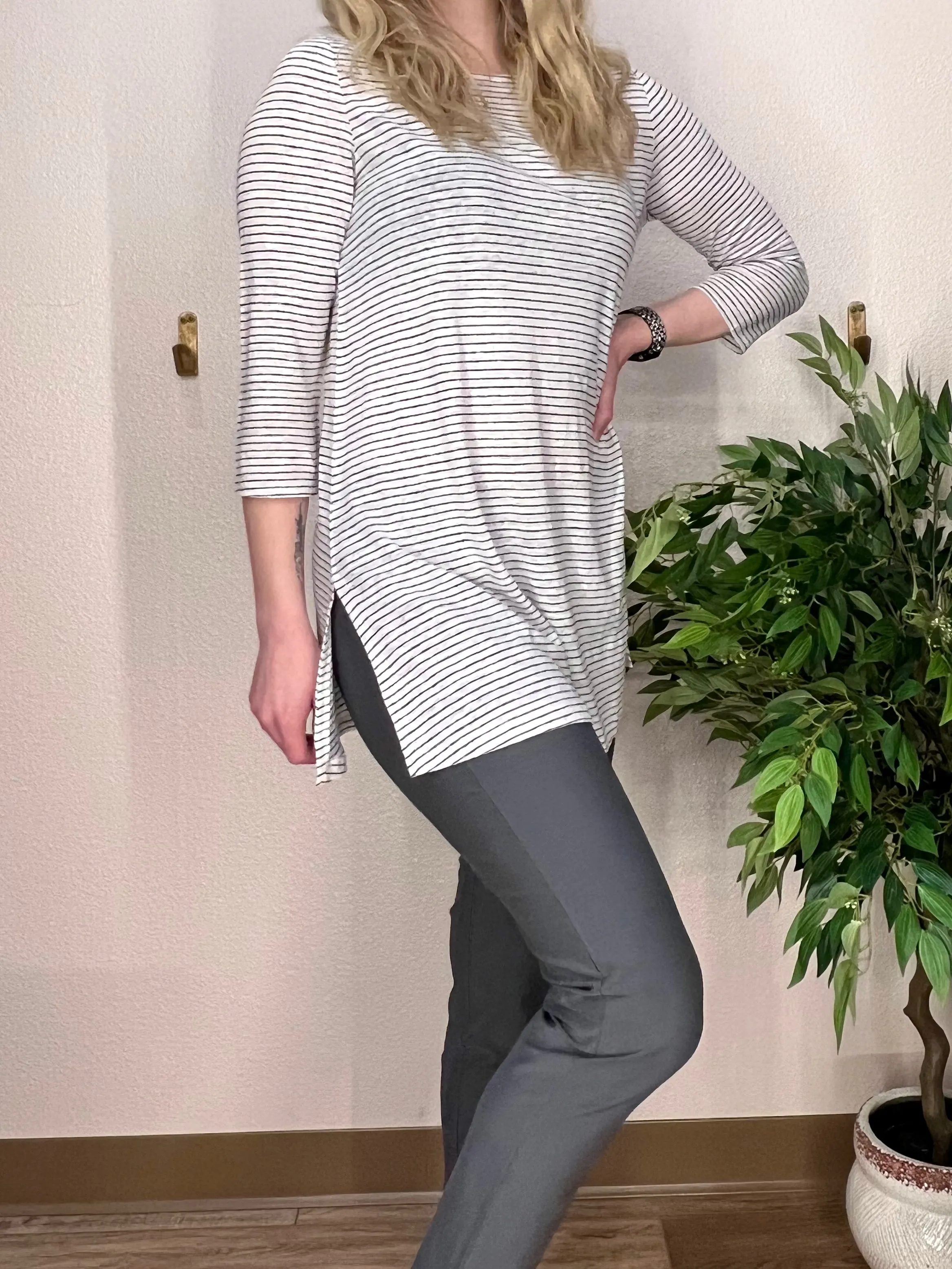 Organic Linen Jersey Stripe Tunic