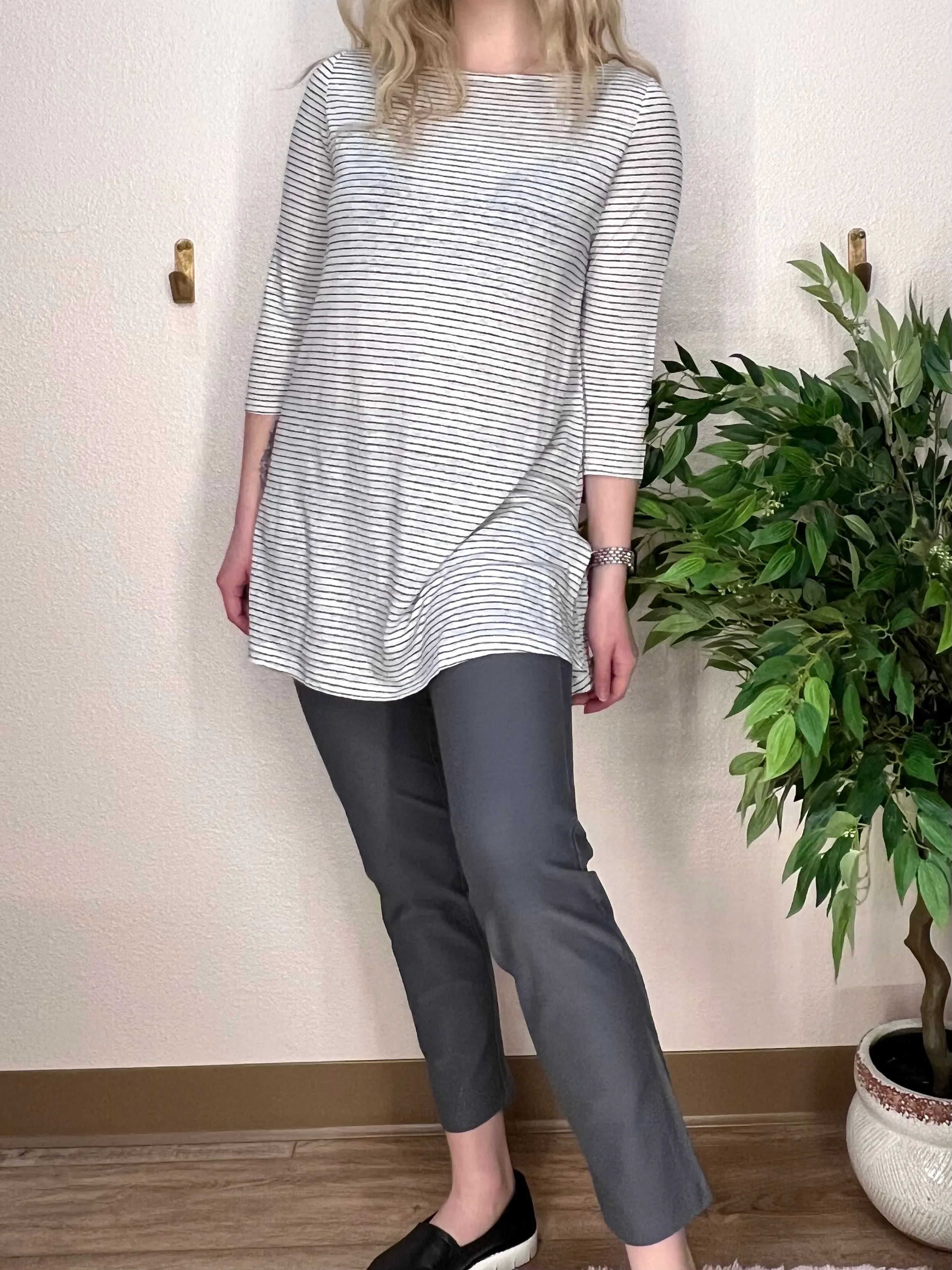 Organic Linen Jersey Stripe Tunic