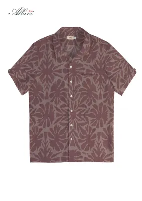 Peru Tan Printed Short Sleeve Shirt