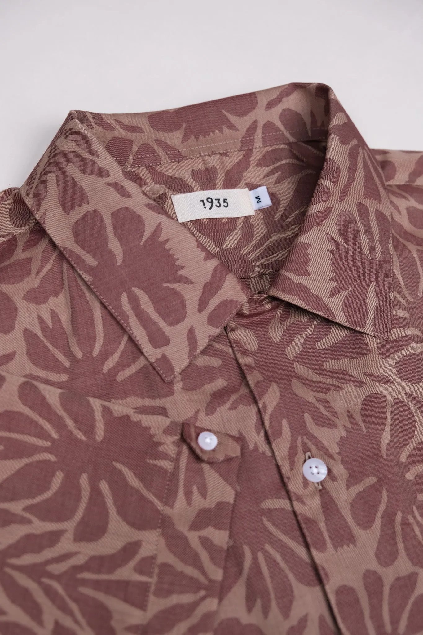 Peru Tan Printed Short Sleeve Shirt